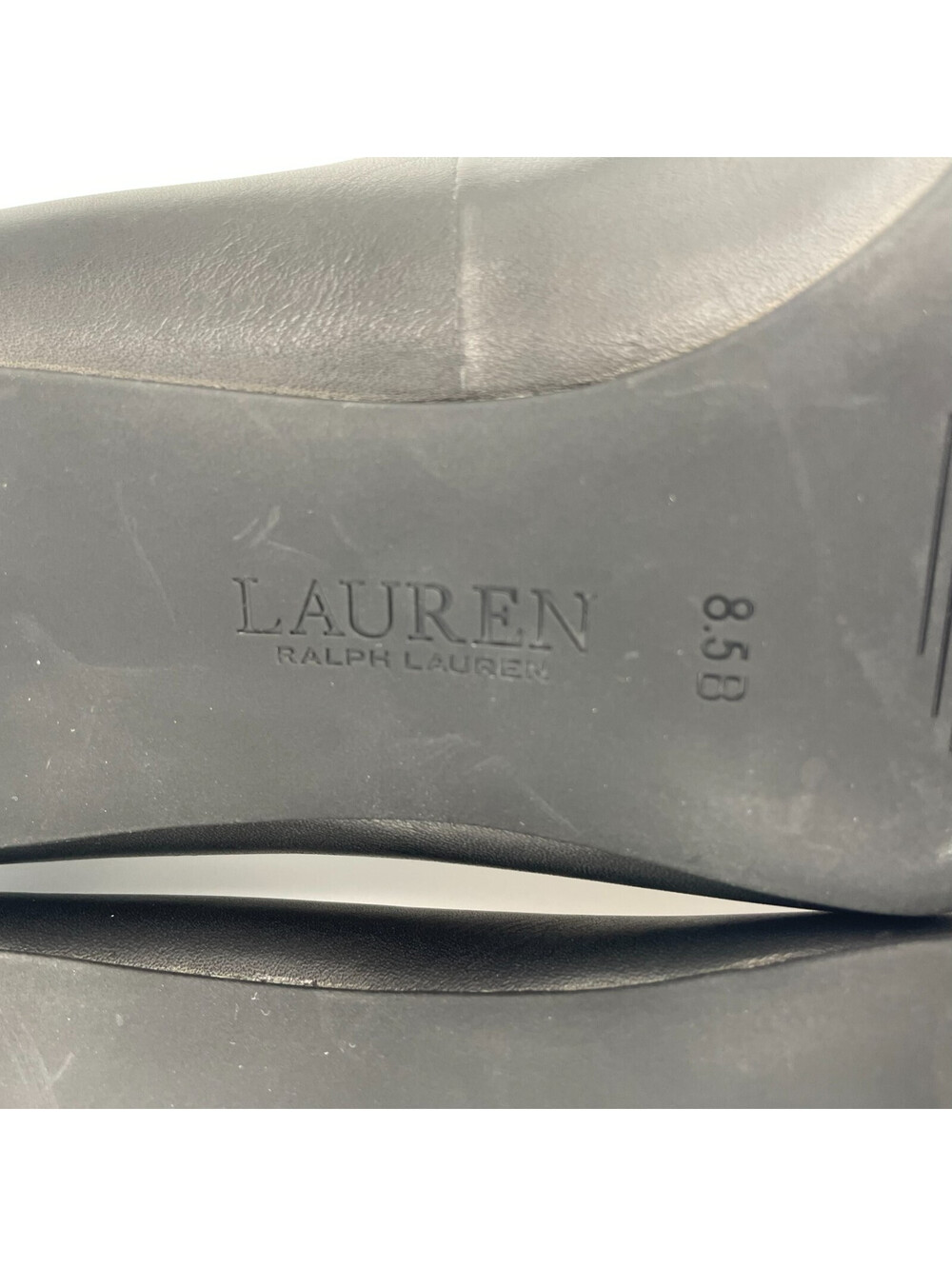 Lauren Ralph Lauren Pointed Toe Pumps Womens 8.5 Black Suede Tip 3.5in Heels - Picture 9 of 10